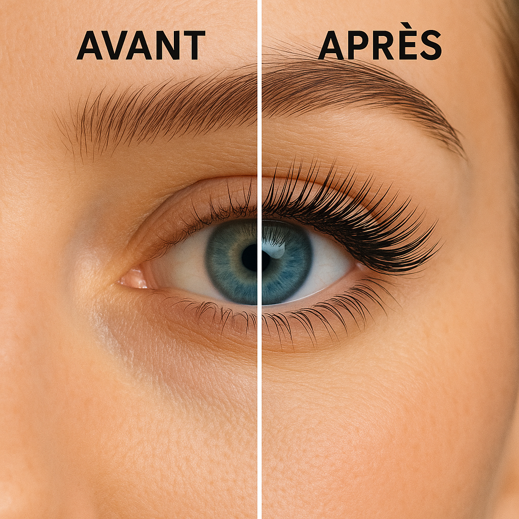 Cils précollés Nyméa – posés en 2 minutes, effet naturel & waterproof. 300 cils par boîte + pince à pose